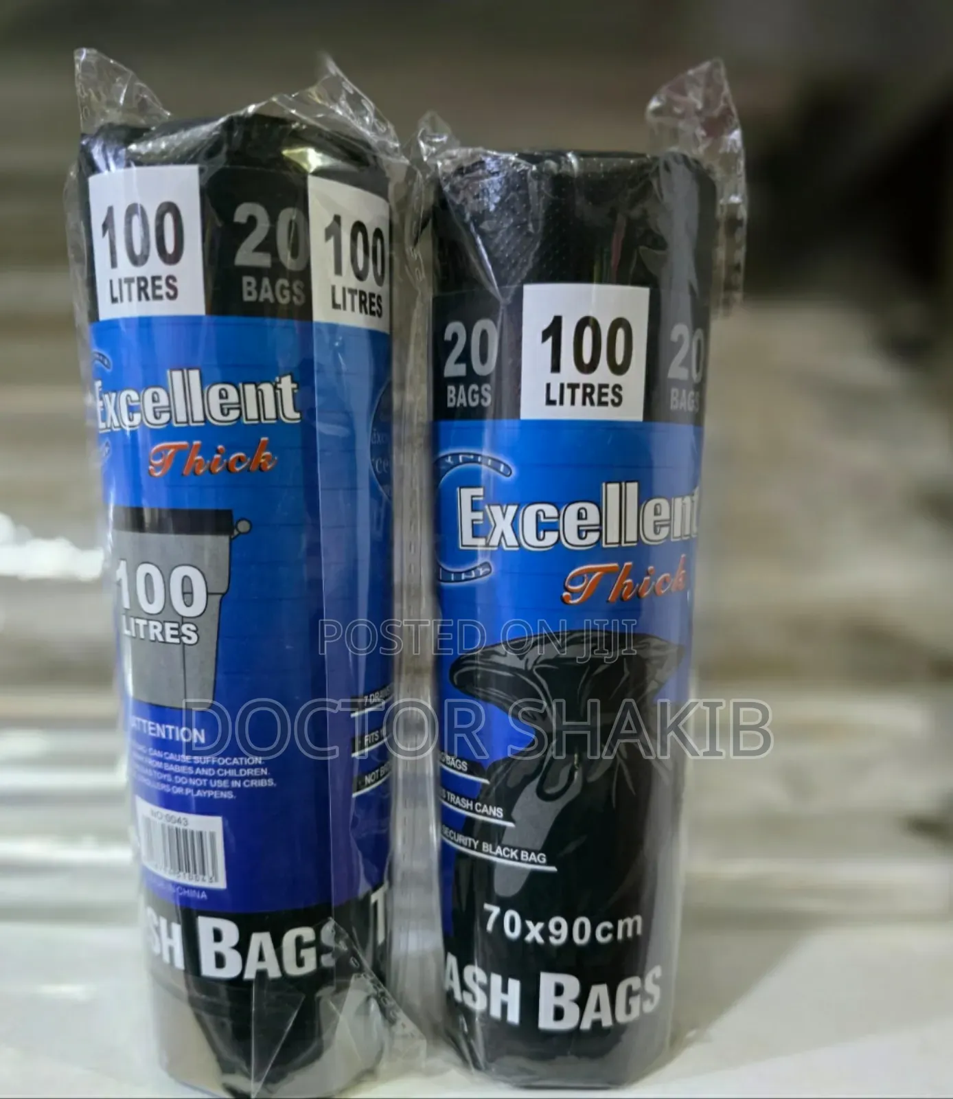 New 100ltrs Black Gabbage Bags With 20bags