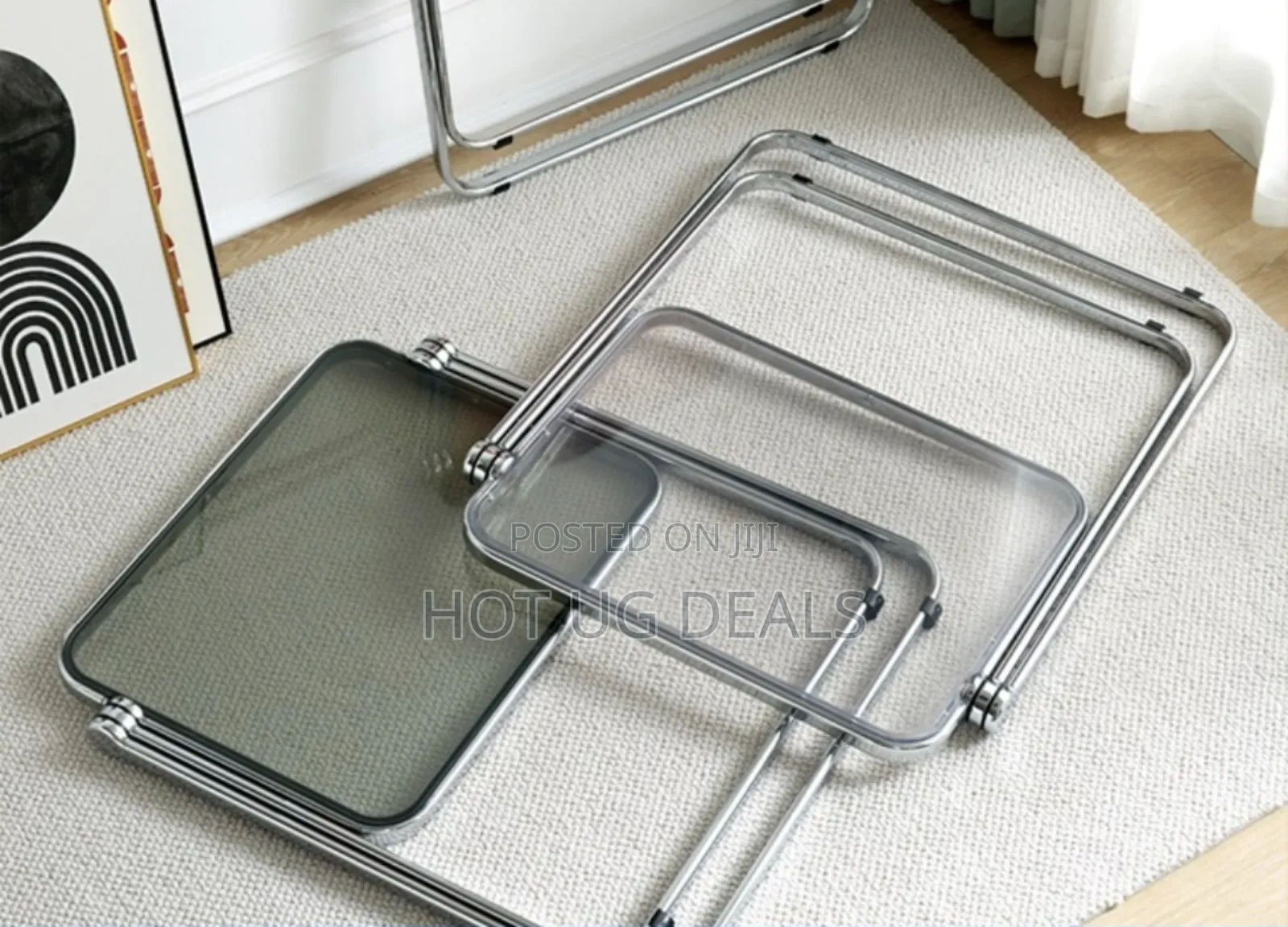 Folding Tv Acrylic Serving Tray Tables Coffee Side Table