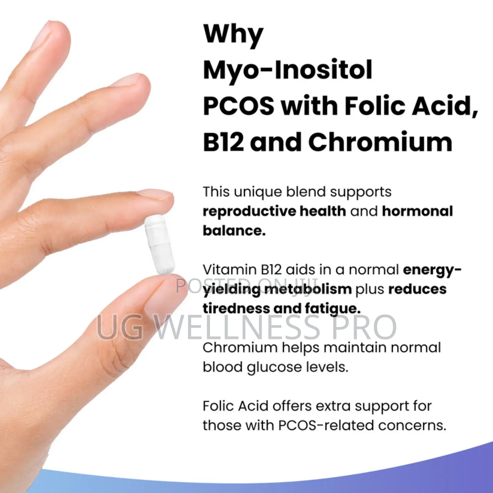 Myo-Inositol PCOS With Folic Acid, B12 2 Months Supply 120co