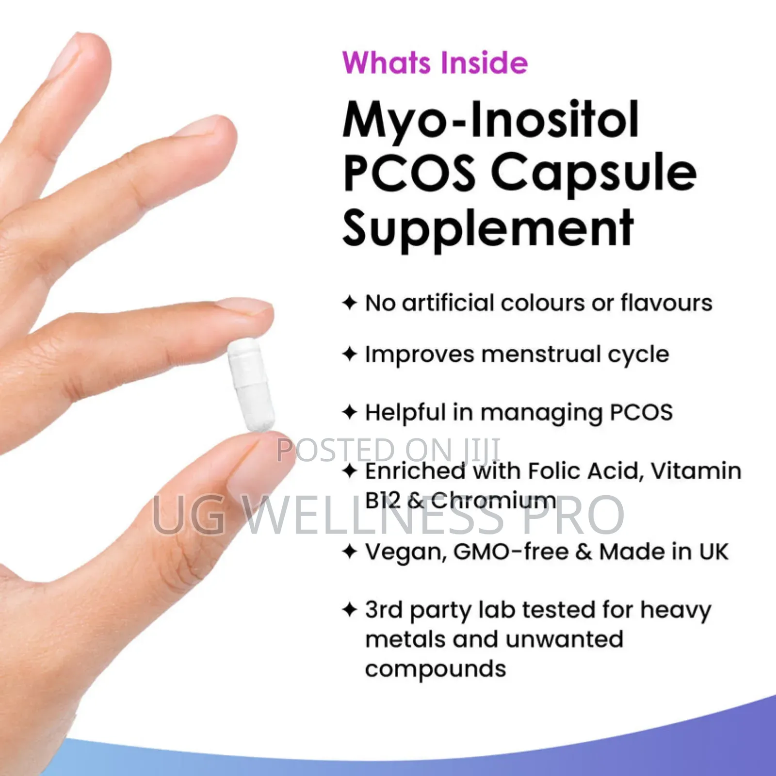 Myo-Inositol PCOS With Folic Acid, B12 2 Months Supply 120co
