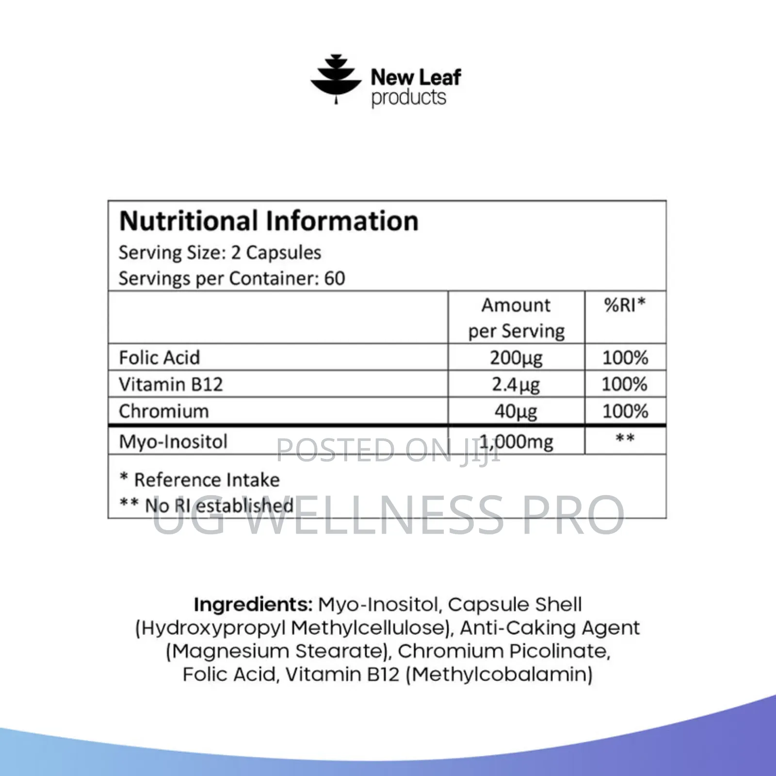 Myo-Inositol PCOS With Folic Acid, B12 2 Months Supply 120co