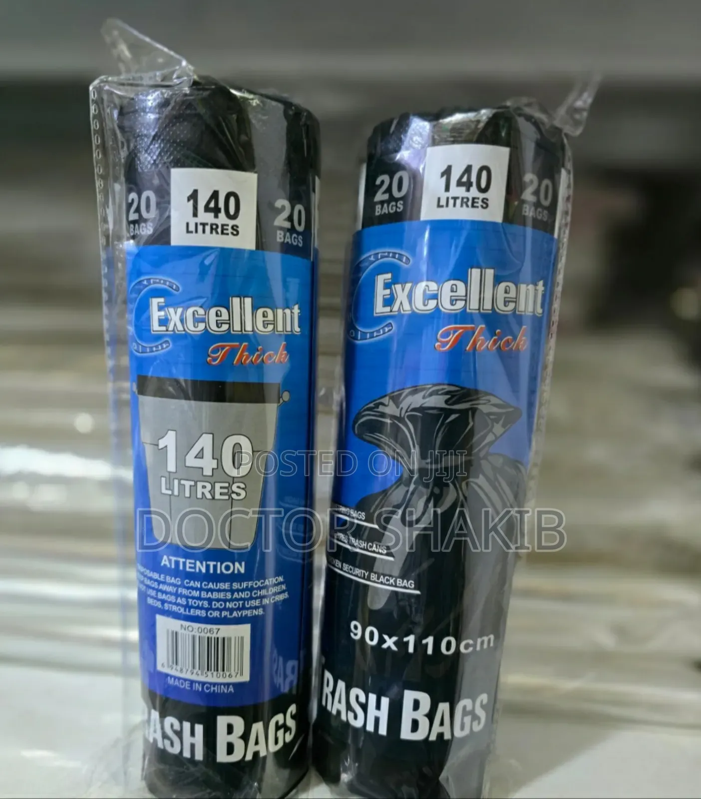 140 LTRS Excellent Black Gabbage Bags