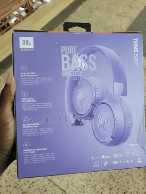 JBL Tune 520T Wireless on-Ear Headphones With Pure Basssound