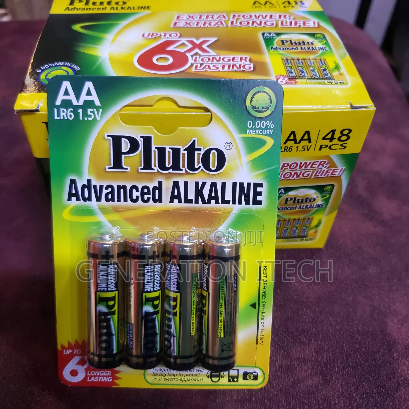 Double a Pluto Alkaline Batteries - A Box of 24 Pairs