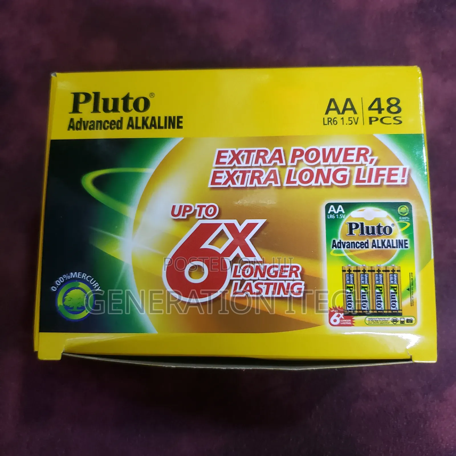 Double a Pluto Alkaline Batteries - A Box of 24 Pairs