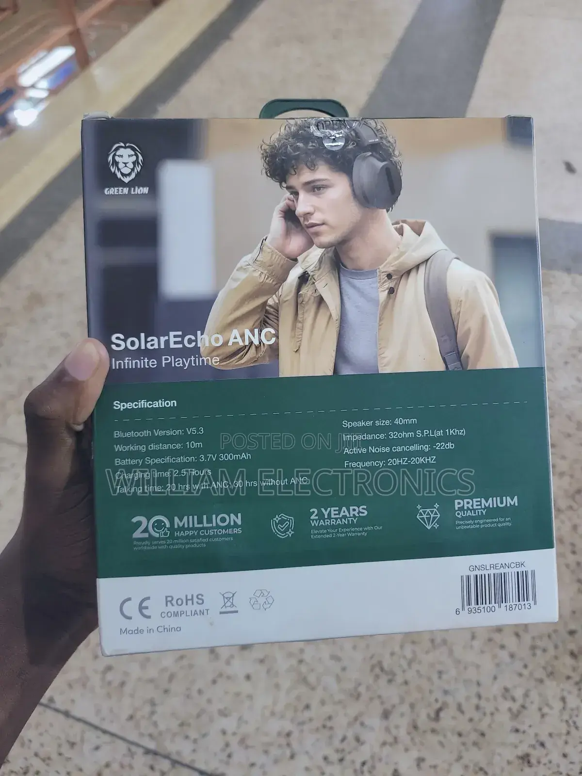 Greenlion Solar Echo Anc Infinite Playtime Headphones