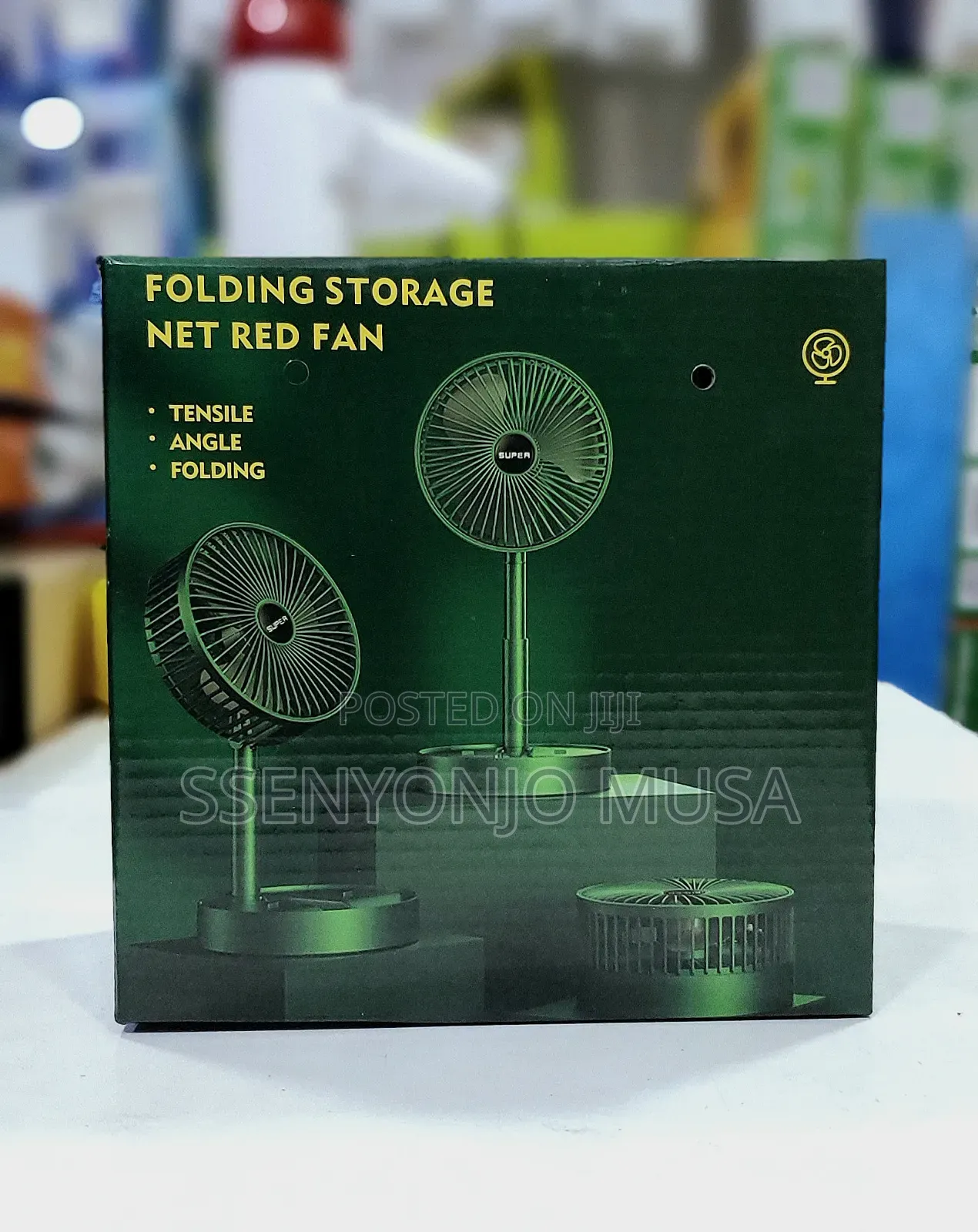 Portable Desk Fan Usb Rechargeable With 3 Modes Folding Fan