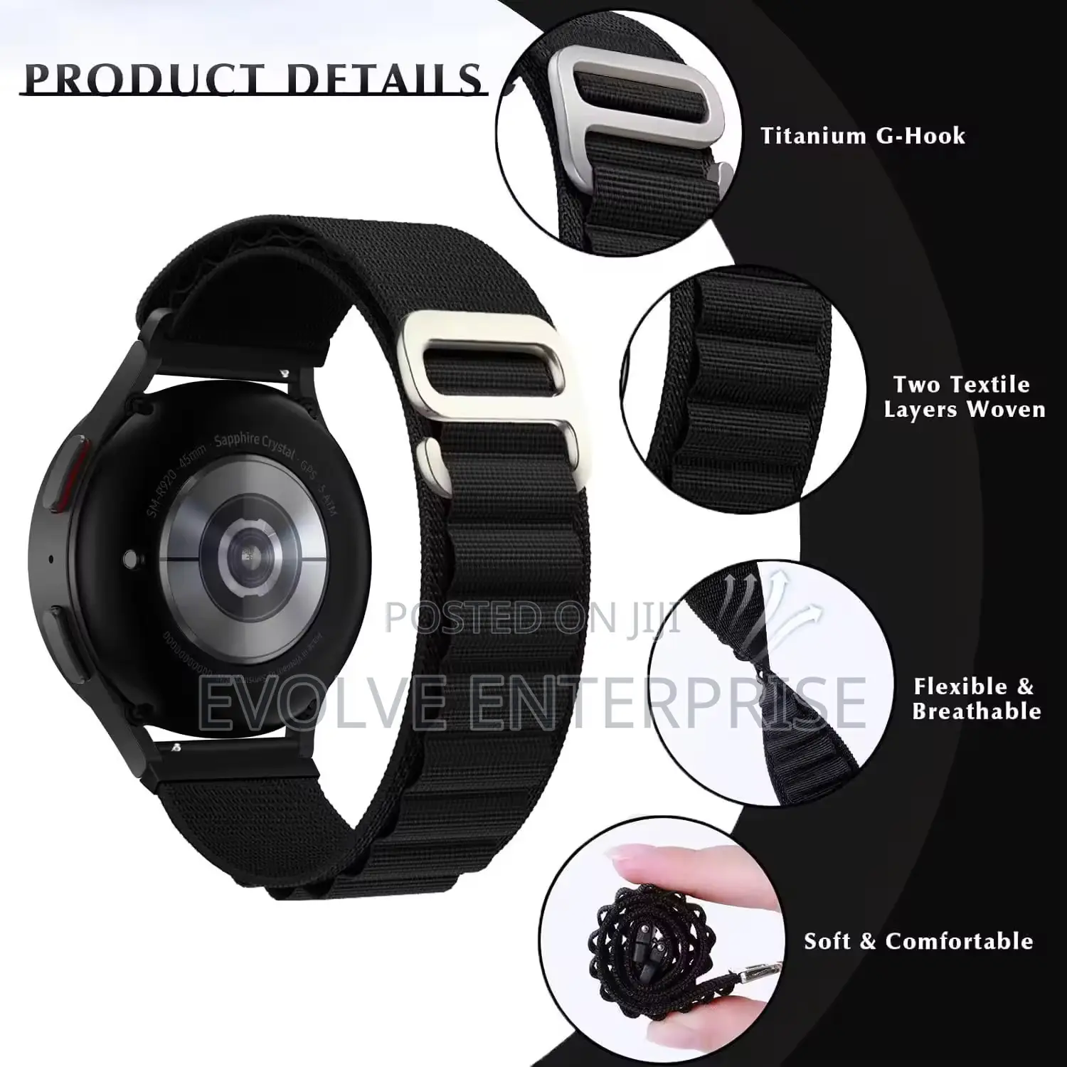 Nylon Band for Samsung Galaxy Watch 22mm