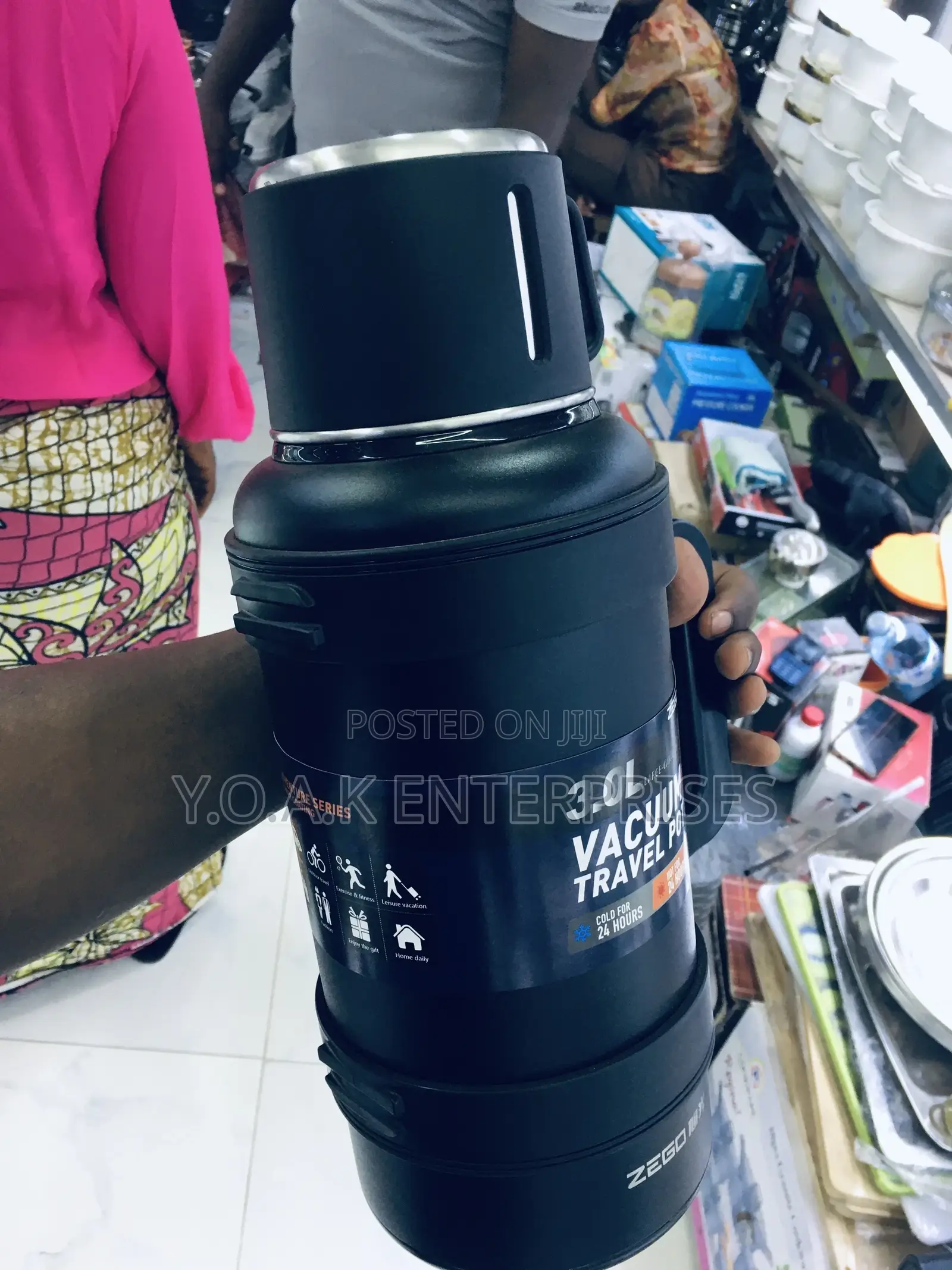 Zego 3liters Strong Steel Vacum Flask