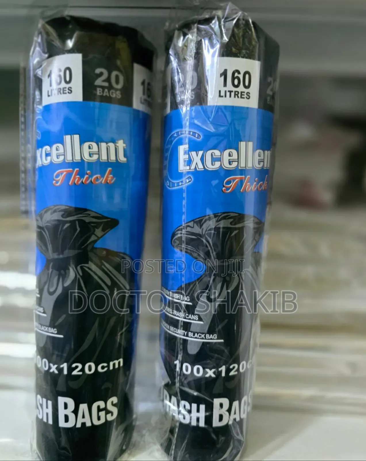 Excellent Thick 160ltrs Black Gabbage Bags