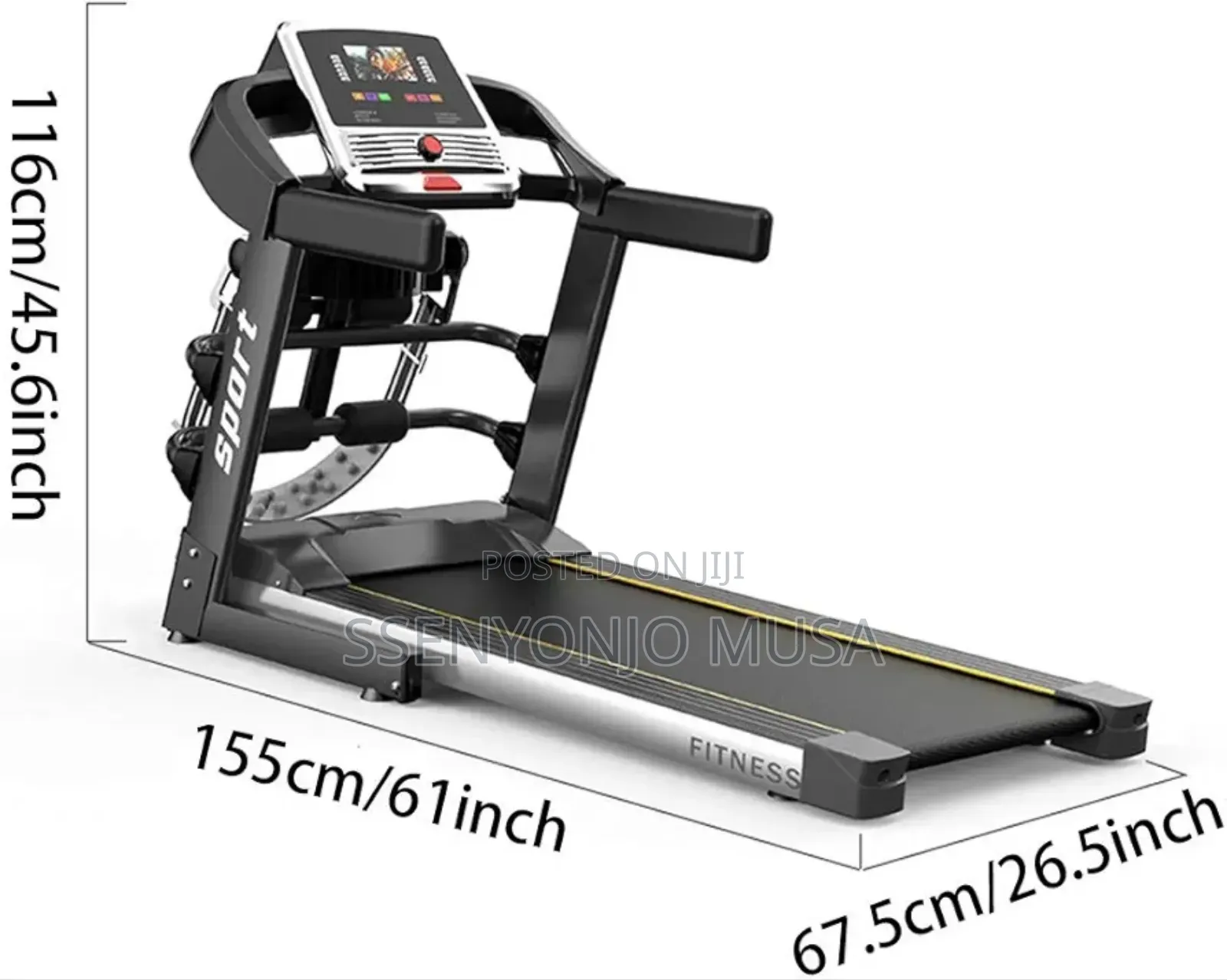 220kg Capacity Treadmill With Massage - 7" Hd Screen, 3.0hp.