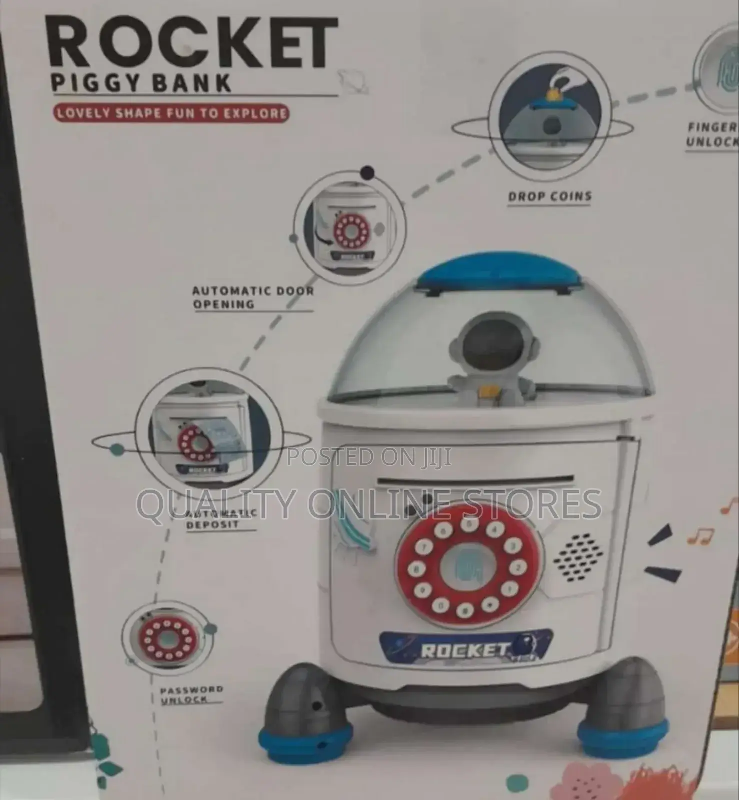 Kids Rocket Piggy Bank