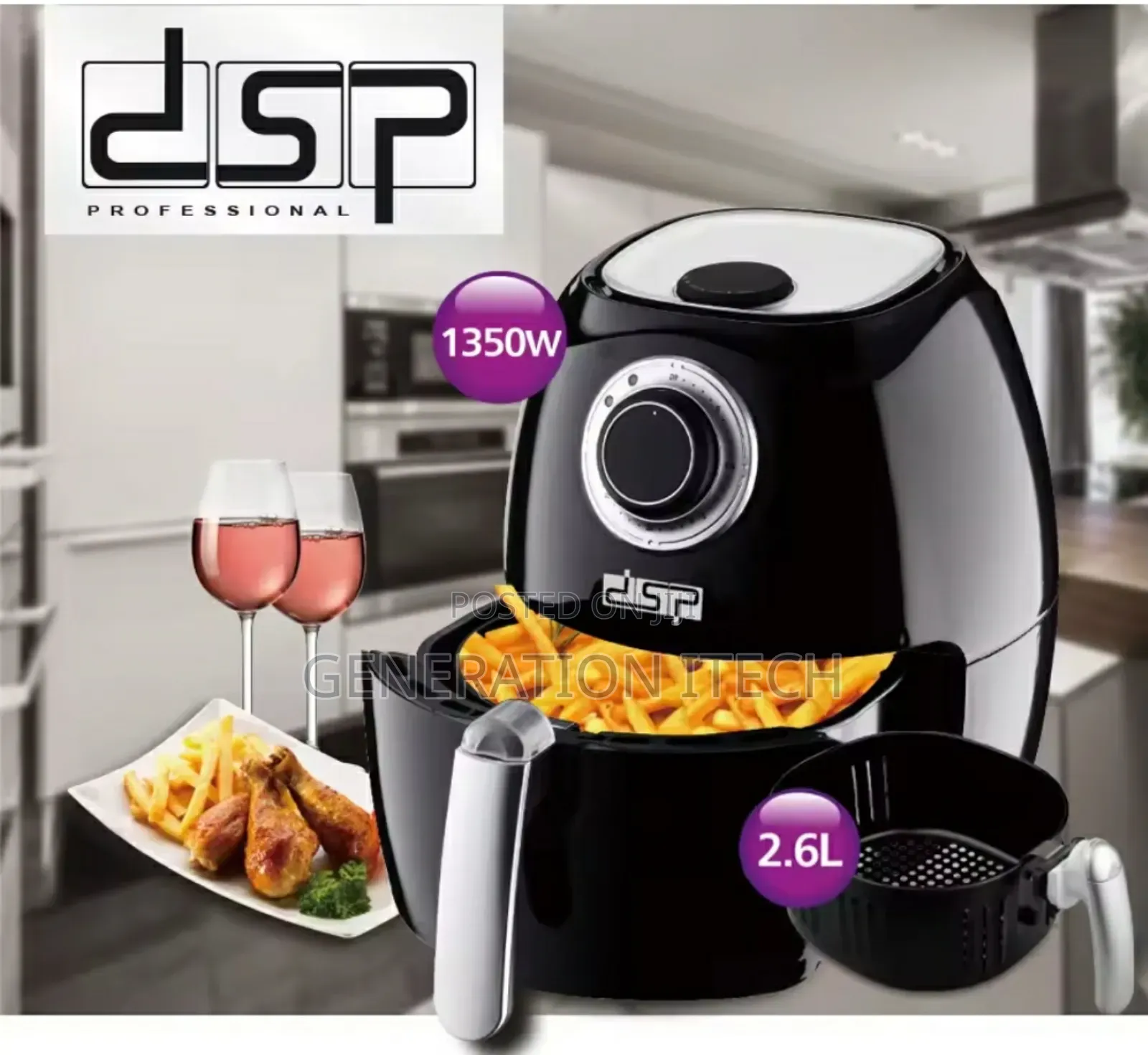 DSP Air Fryer 2.6 Litres - Fry Without Oil
