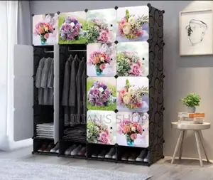 Elegant Plastic Wadrope With Shoe Rack