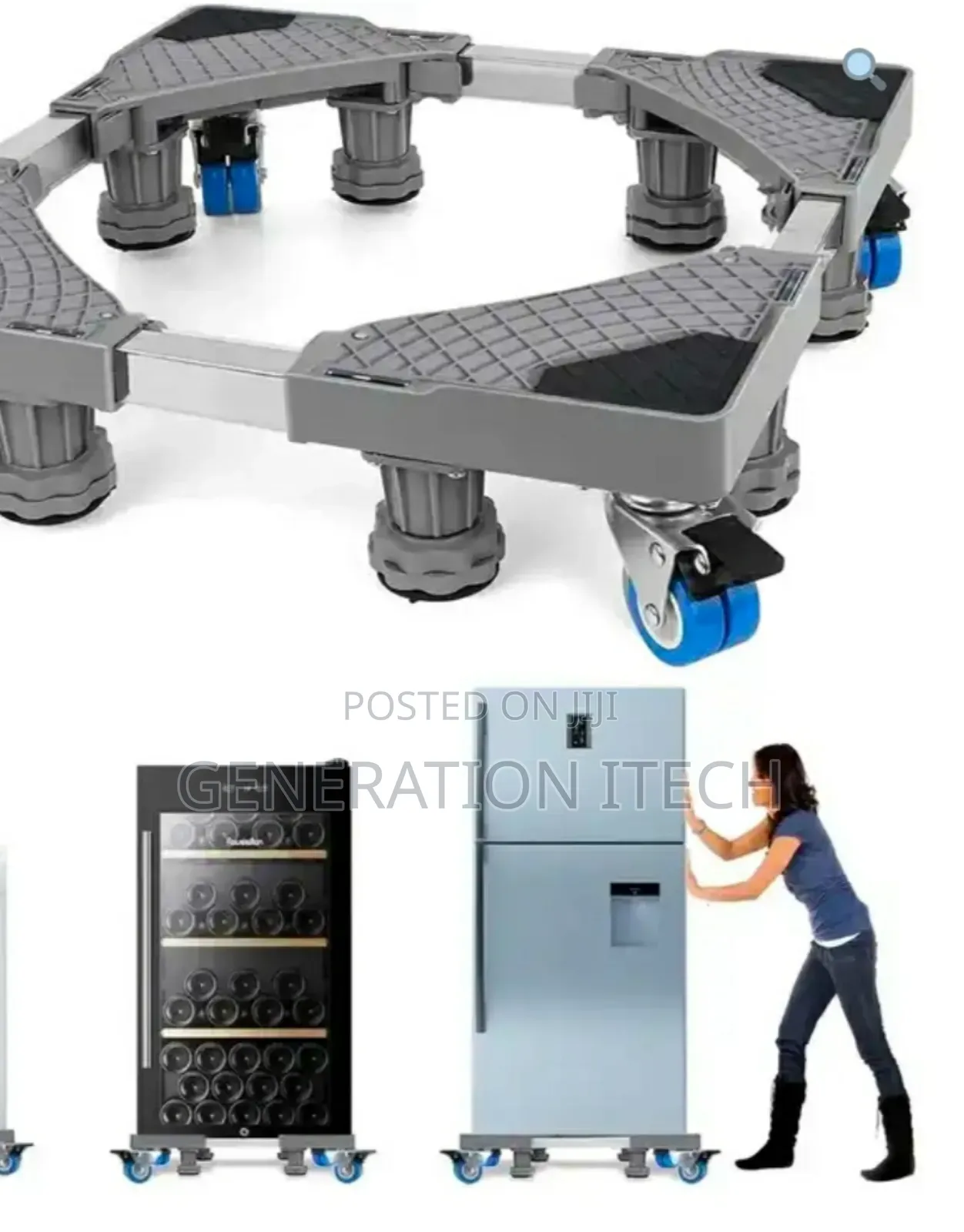 Adjustable Movable Base Fridge Stand With 4 Strong Feets