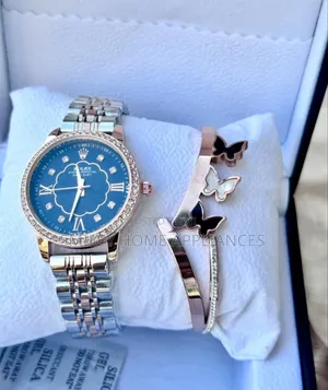 Rolex Women's Wrist Watch Gift Box Silver