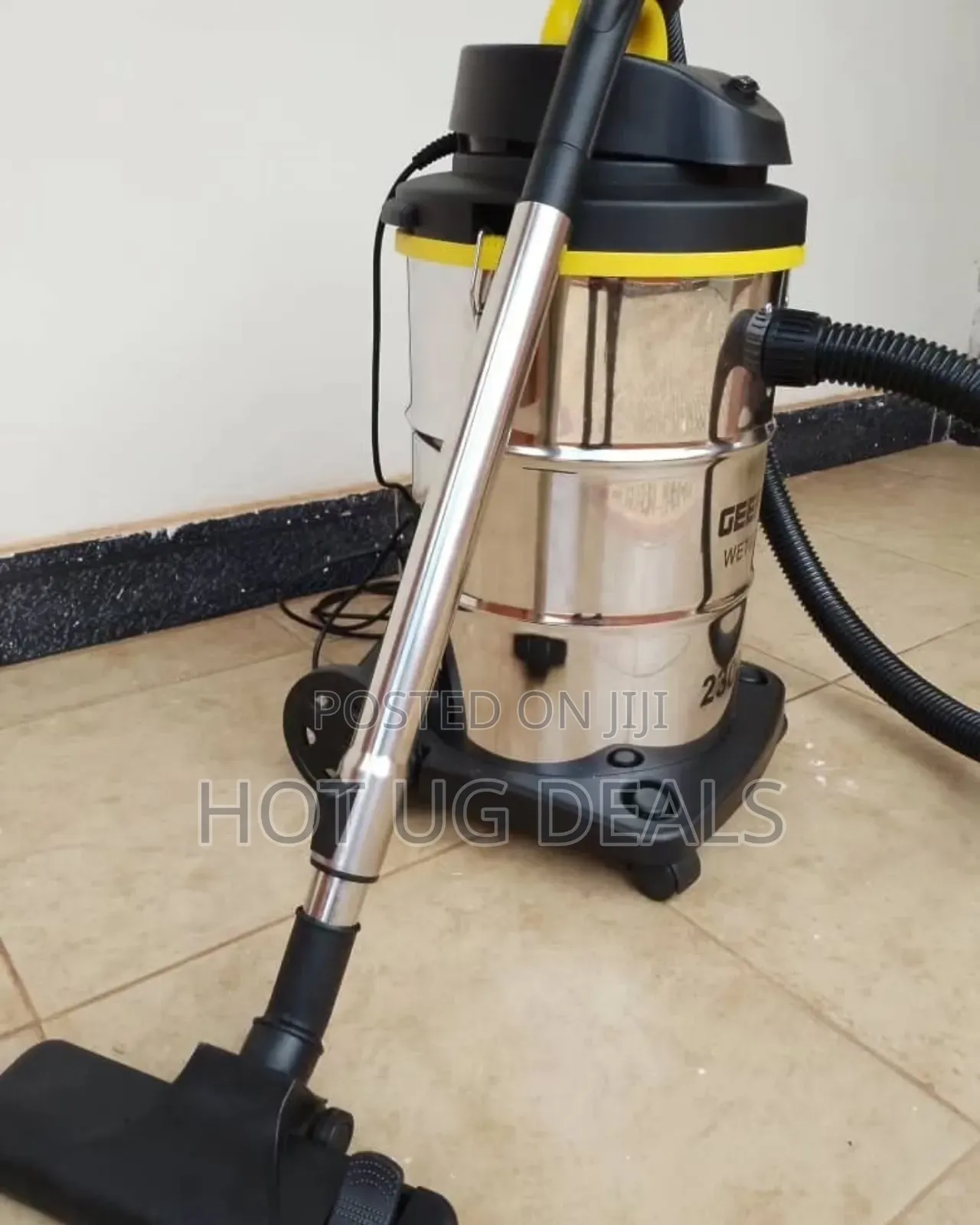 Geepas 18 L 2-in-1 Wet Dry Vacuum Cleaner Steel Drum