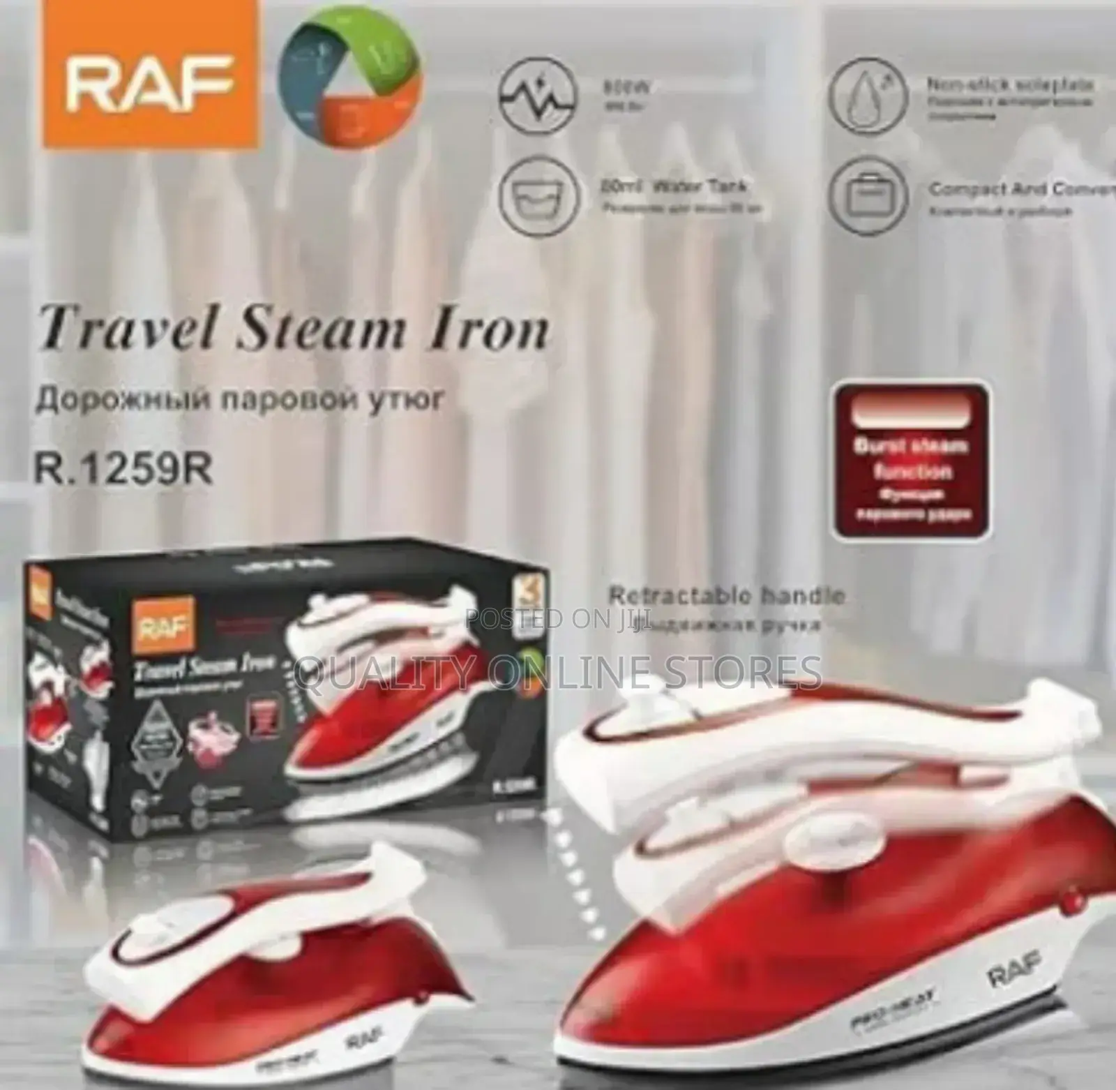 RAF Travel Steam Iron