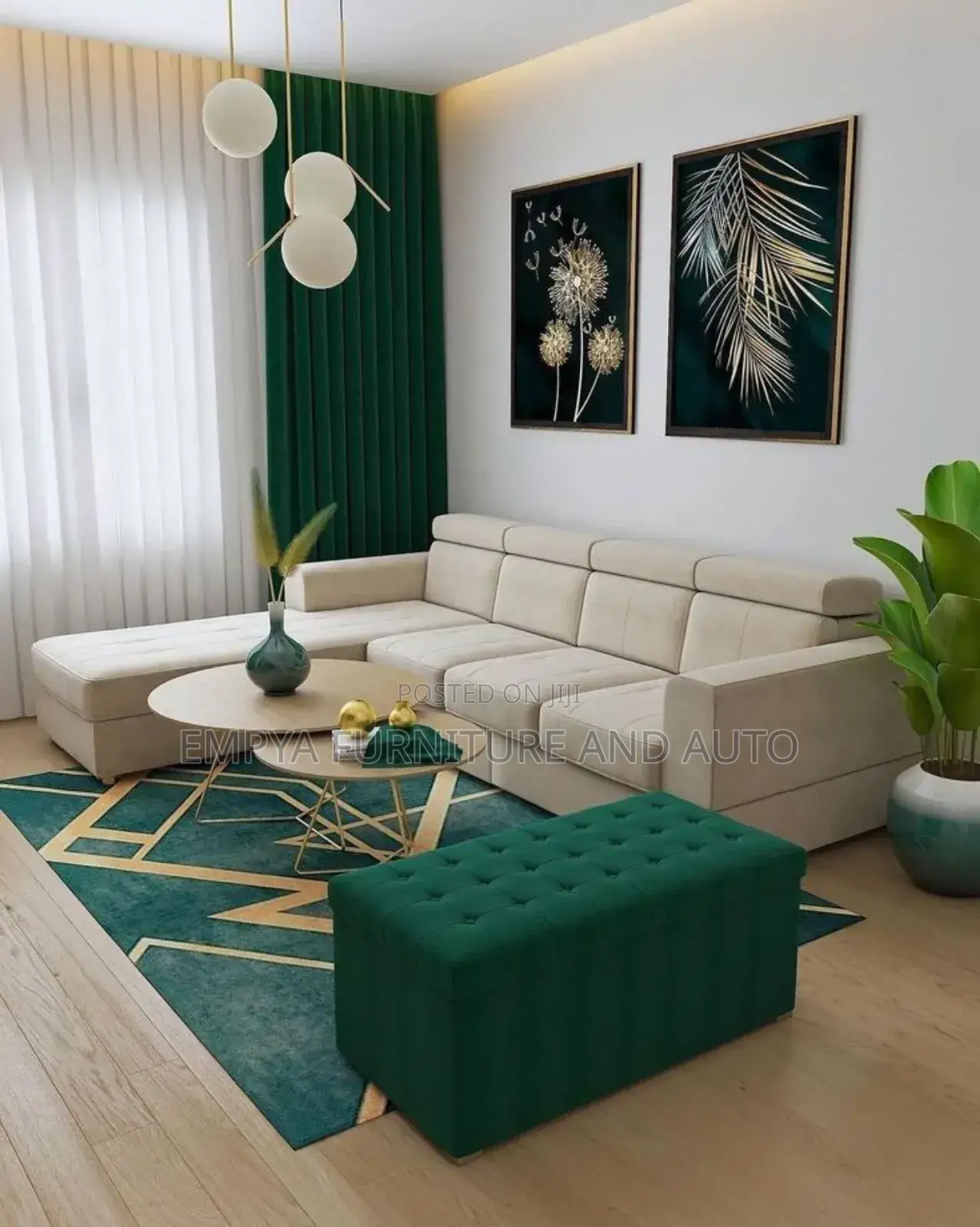 Pin Sofa Set Cream