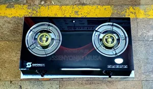 Sayona Sb-208b Auto Ignition Gas Cooker-2 Burners, Glass Top