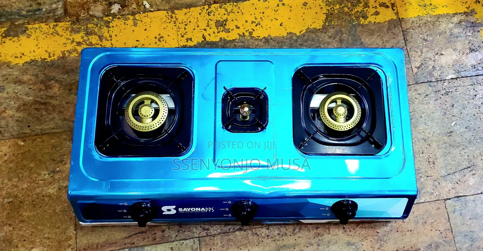 Sayona Sb-4501b Triple Burner Gas Cooker | Auto Ignition | Stainless.