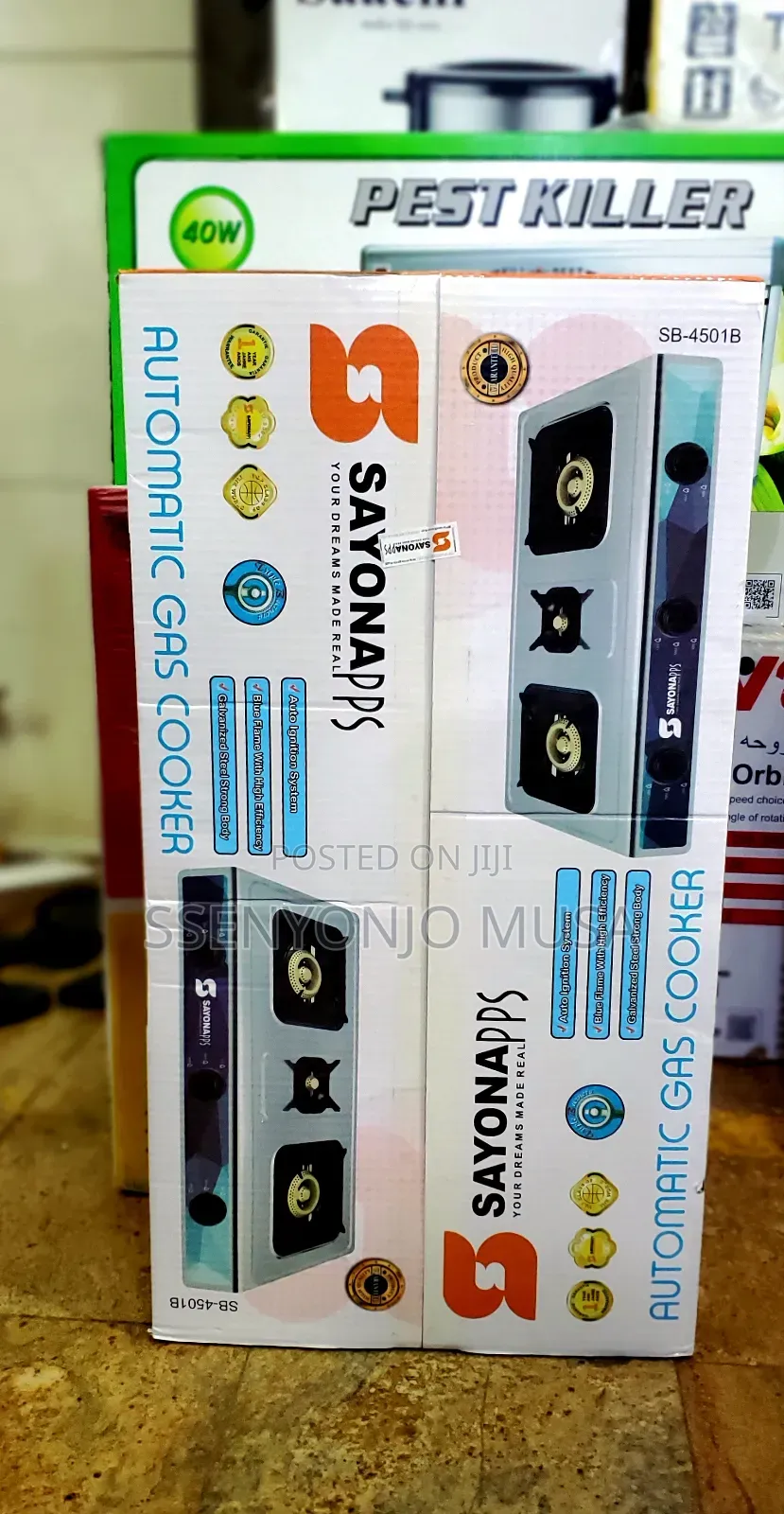 Sayona Sb-4501b Triple Burner Gas Cooker | Auto Ignition | Stainless.