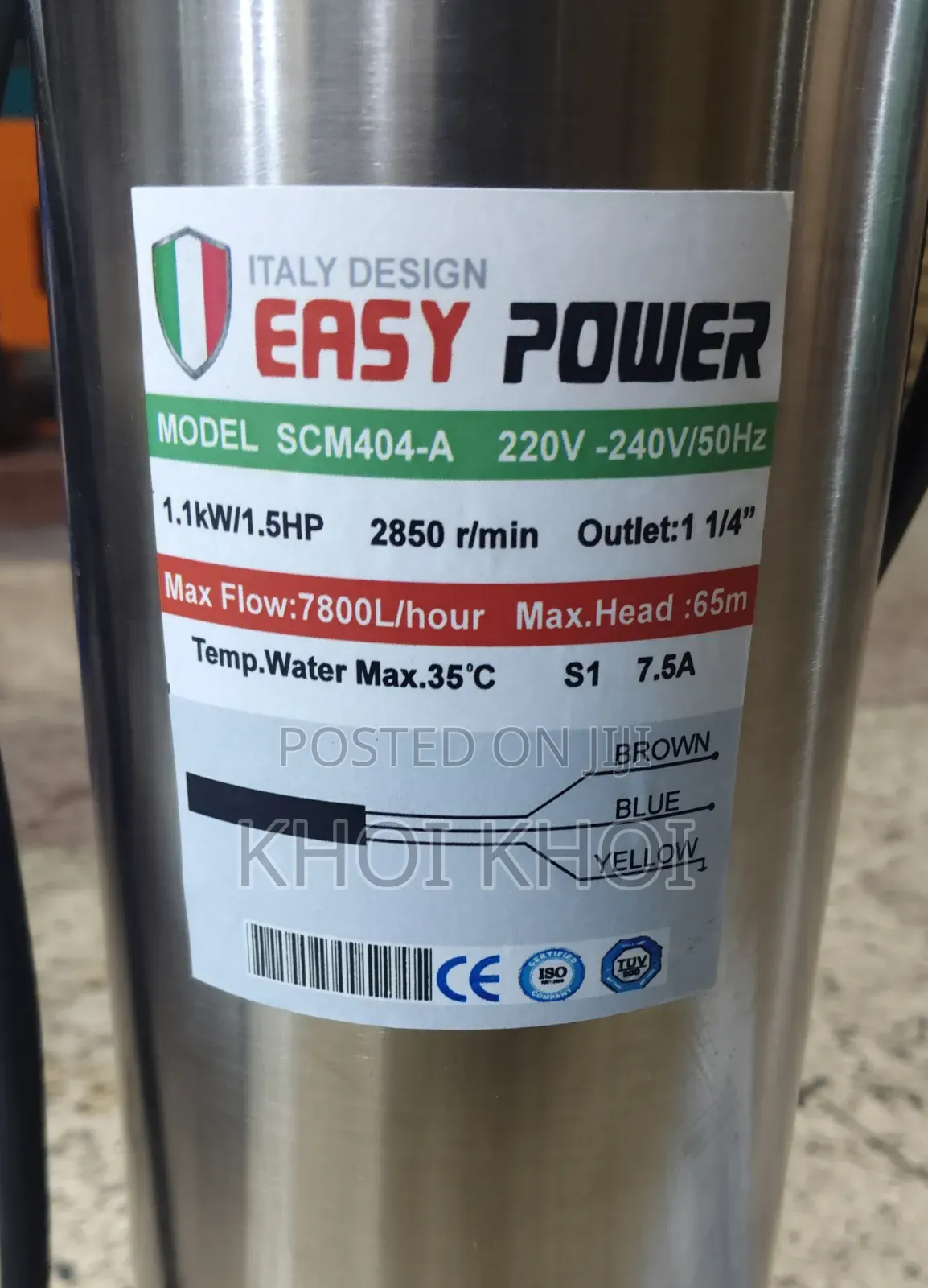 Submersible Water Pump 65 Metres