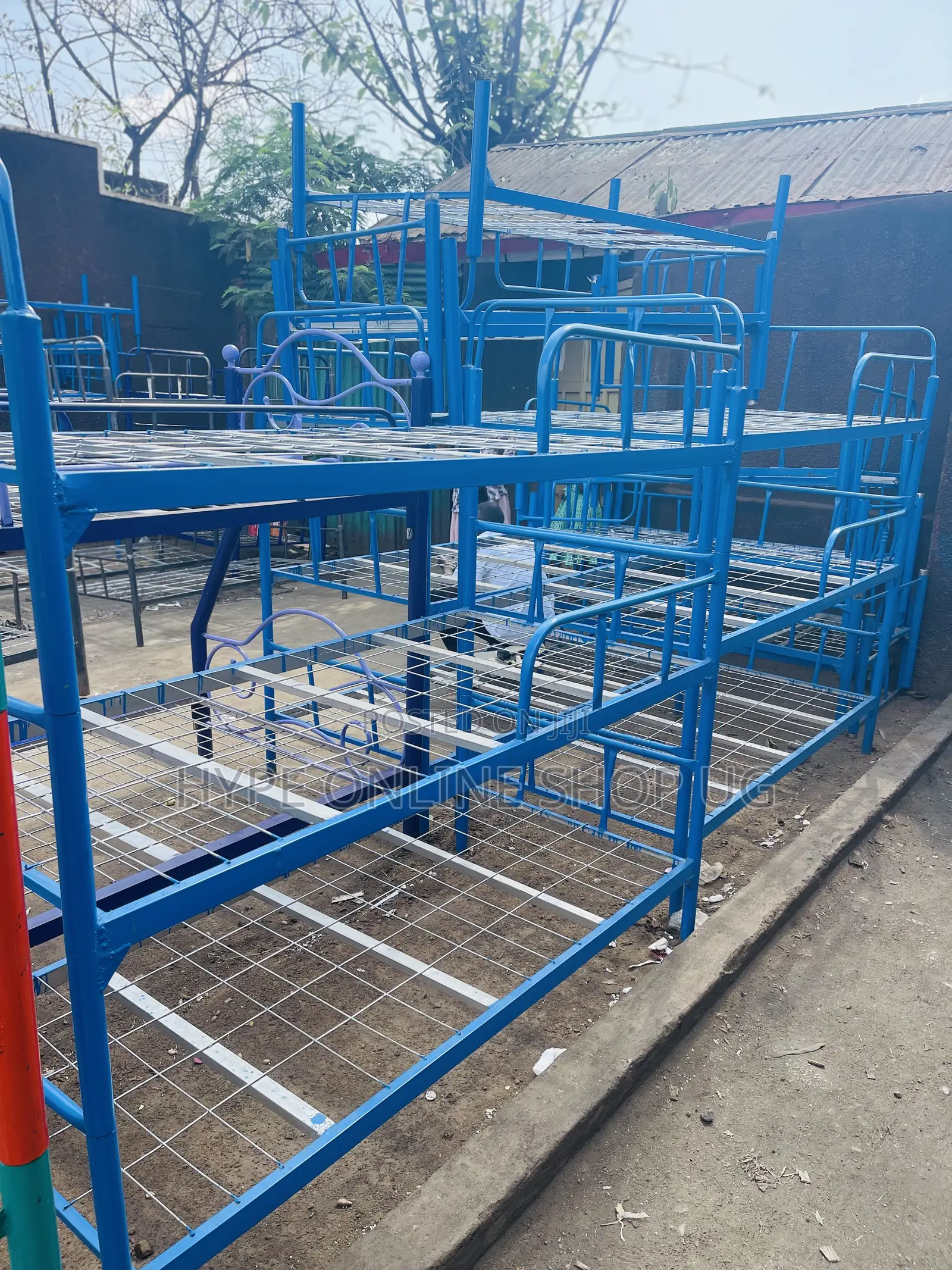 Metal Blue Decker Beds