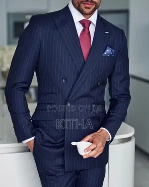Latest Double Breast Stripe Suits