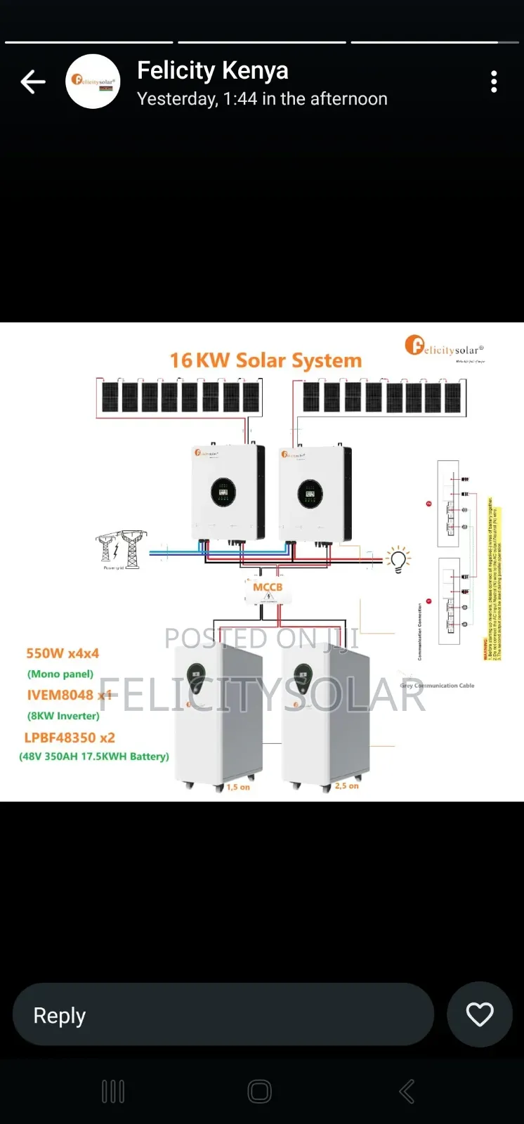 Solar System 8kva,17.5kw Lifepo4 48v