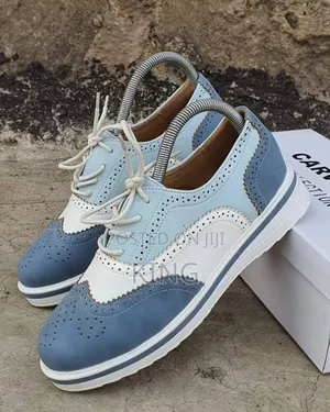 Confort Oxford Blue White Shoes