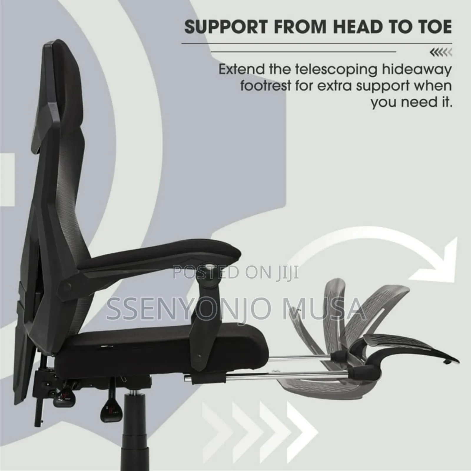 Gamer Gear Gaming Office Chair With Extendable Leg Rest-
