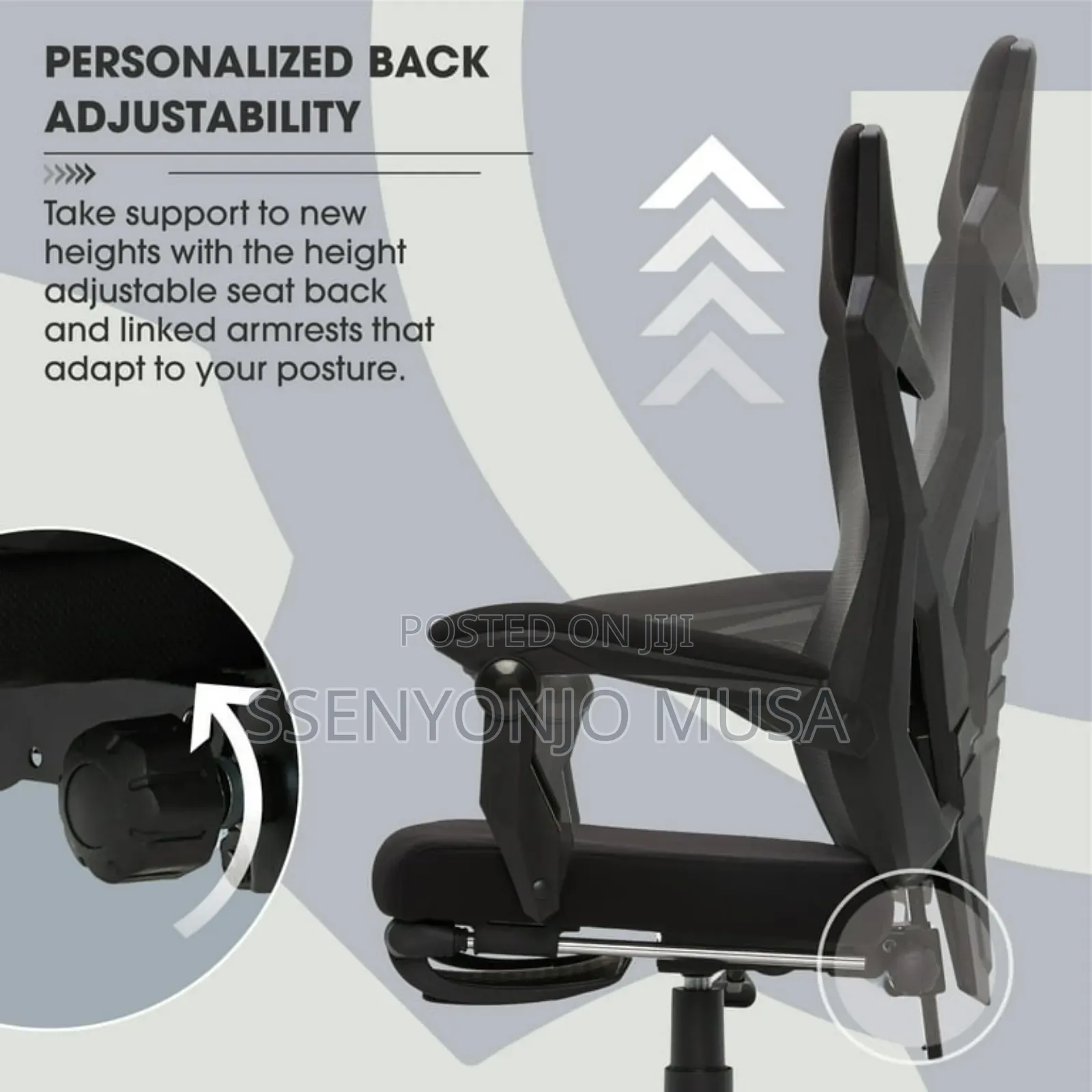 Gamer Gear Gaming Office Chair With Extendable Leg Rest-