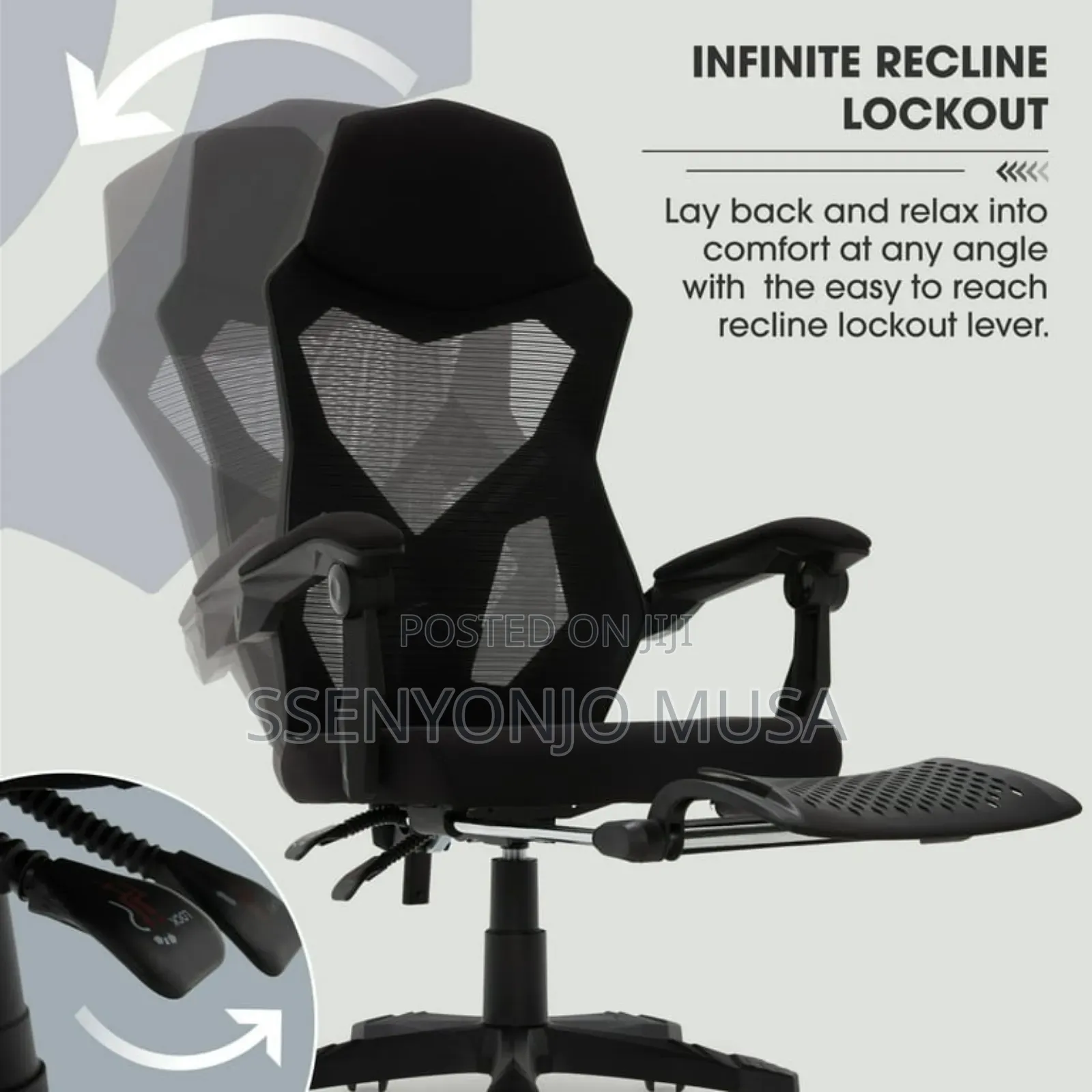 Gamer Gear Gaming Office Chair With Extendable Leg Rest-