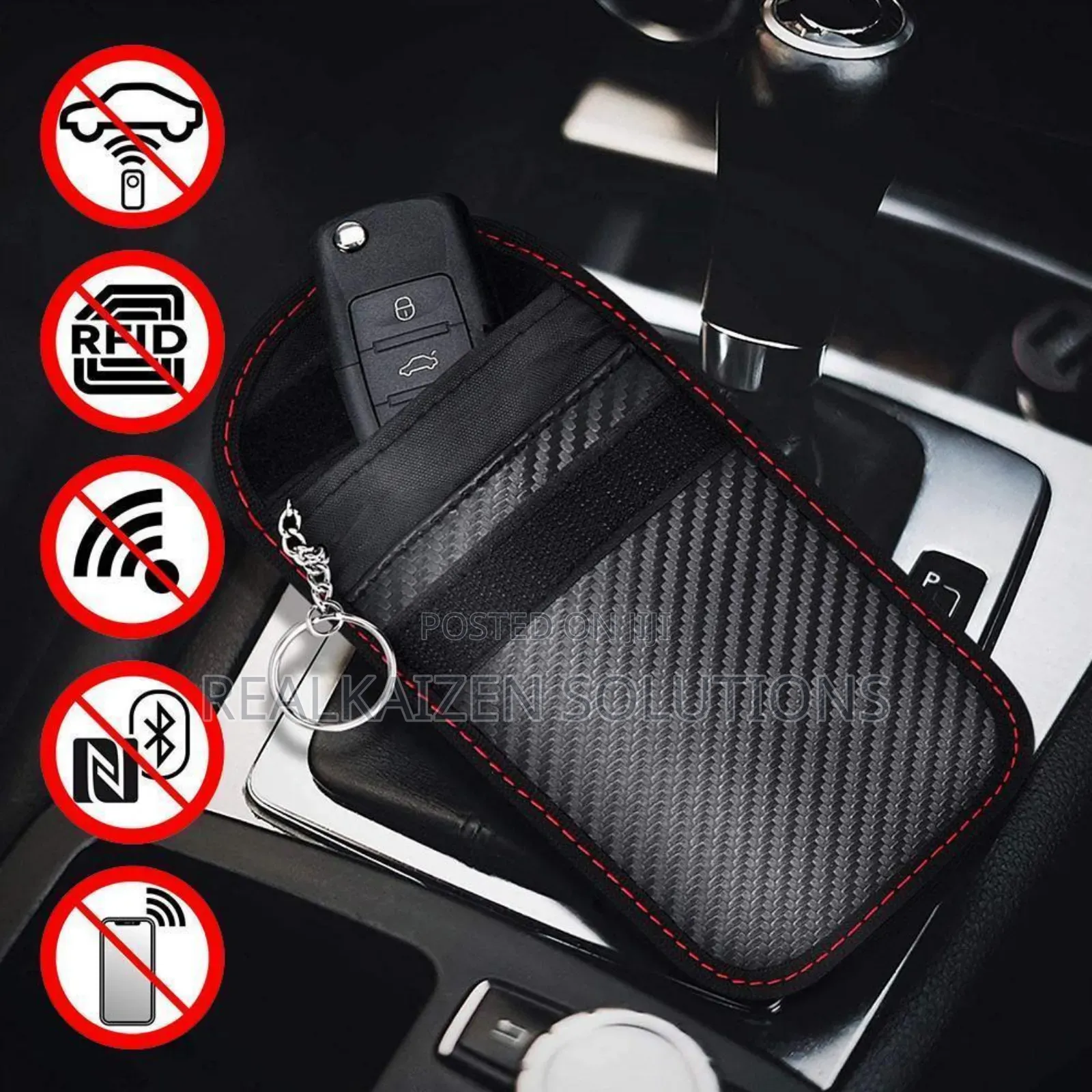 RFID Signal Blocking Keychain Faraday Bag for Car Keys| ATM