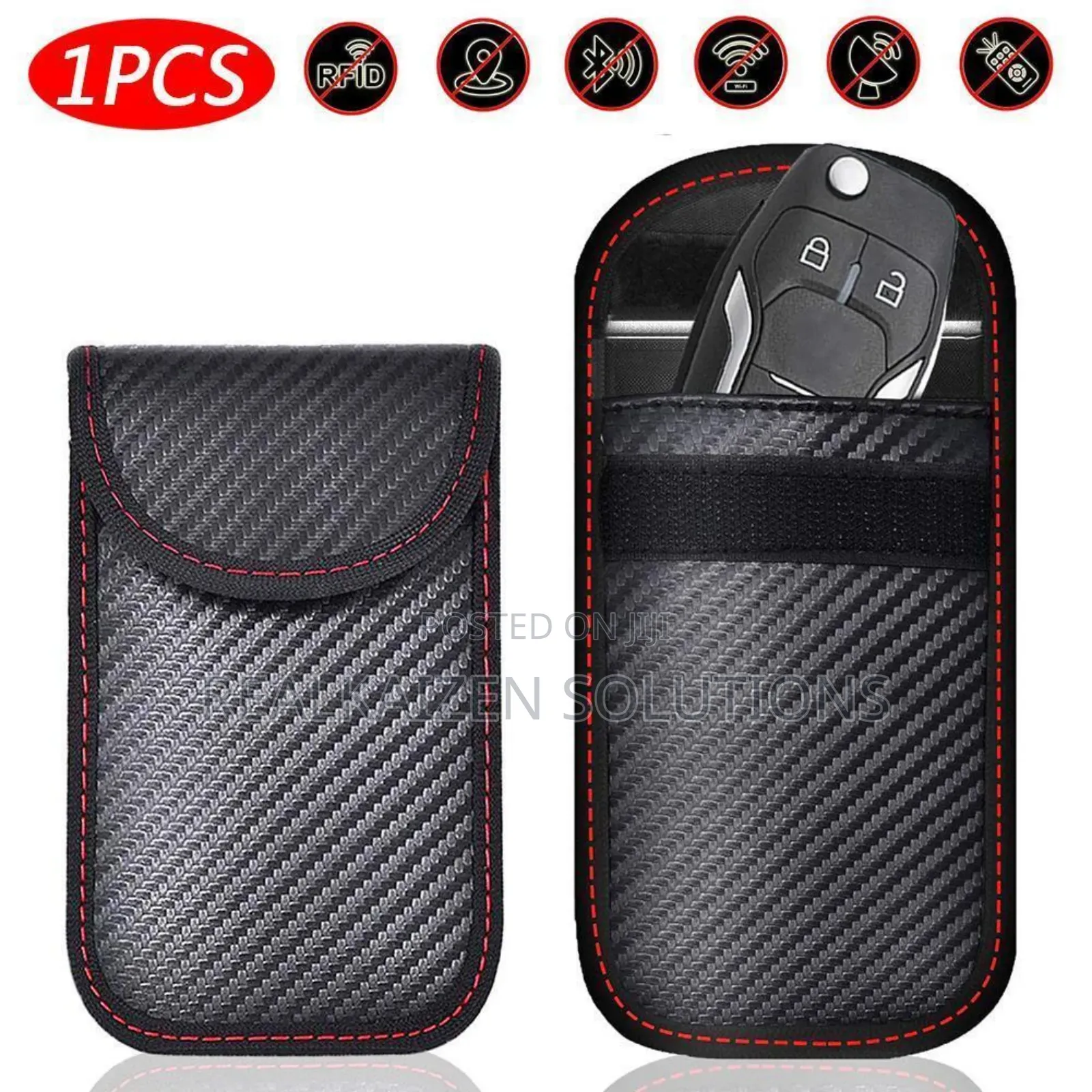 RFID Signal Blocking Keychain Faraday Bag for Car Keys| ATM