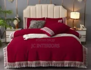 Maroon - 6pc Duvet With Laces