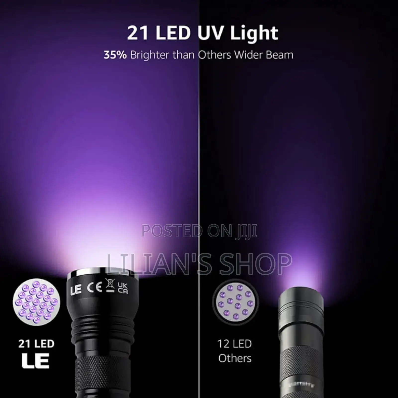 Portable Battery Powered Counterfeit Money Detector Torch