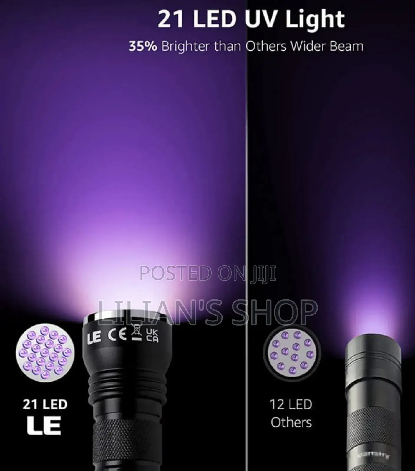 Portable Battery Powered Counterfeit Money Detector Torch
