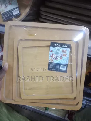 3 CPS Natural Wooden Food Tray