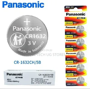 CR1632 Panasonic Batteries- Lithium Coin 3V a Pack of 5 PCS