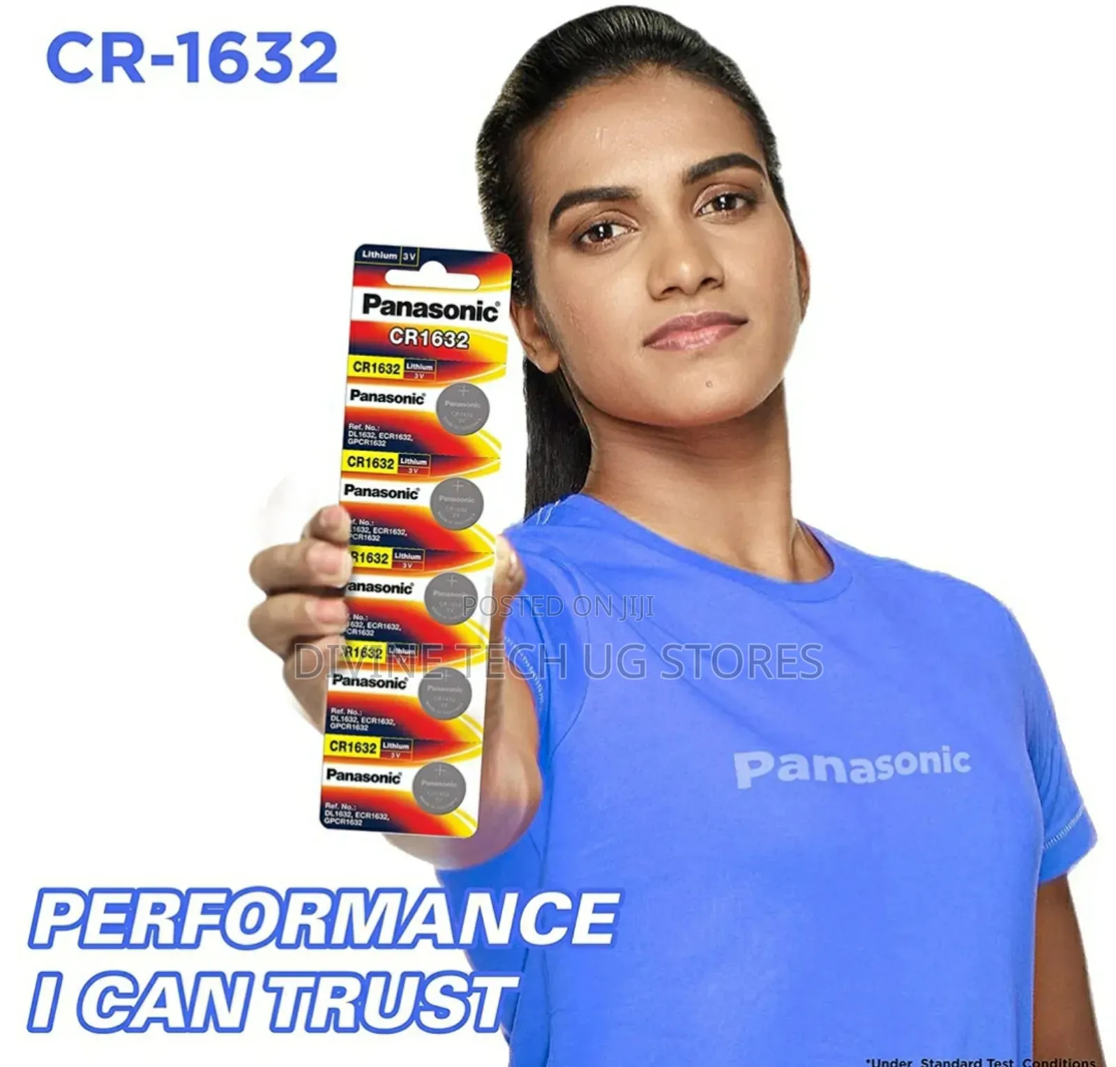 CR1632 Panasonic Batteries- Lithium Coin 3V a Pack of 5 PCS