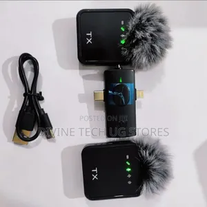F11-2 Wireless 3 in 1 Collar Microphones for All Phones ,Cam