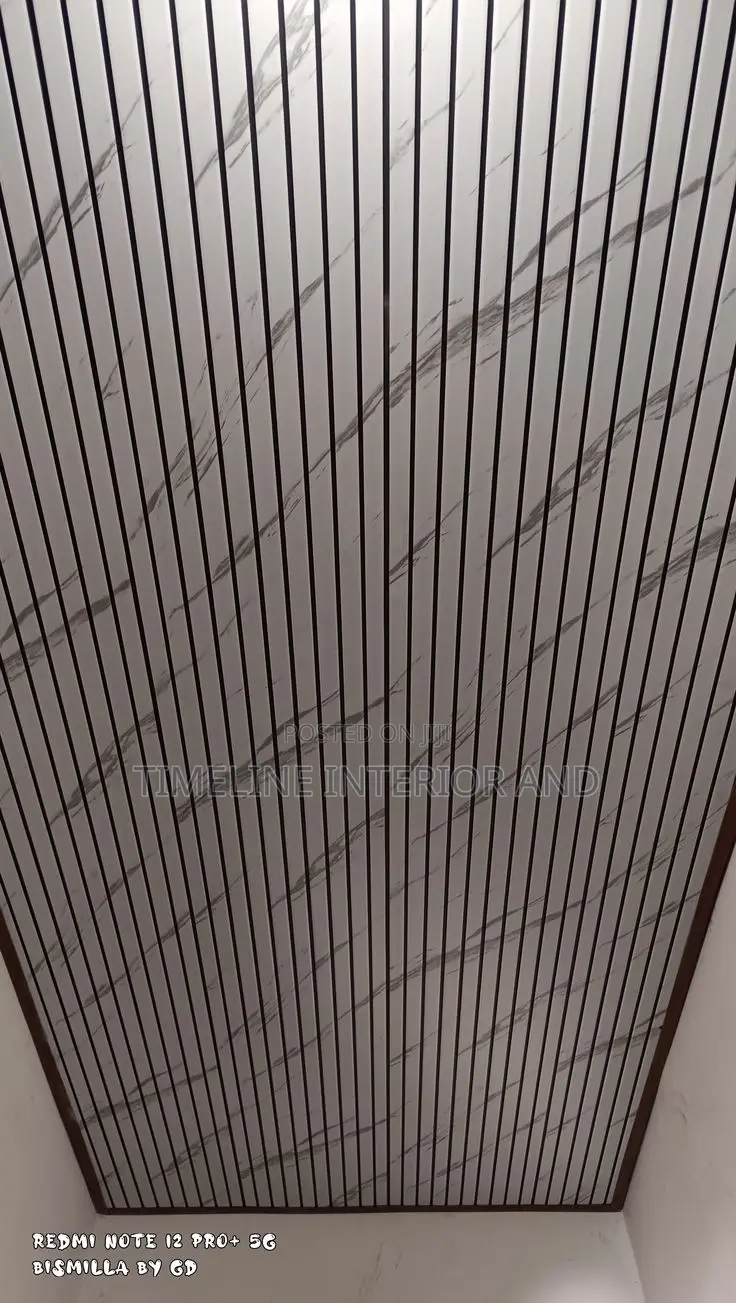 Modern Panels and Marble Sheet TV Unit