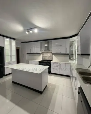 Photo - White Marble Kitchen Design