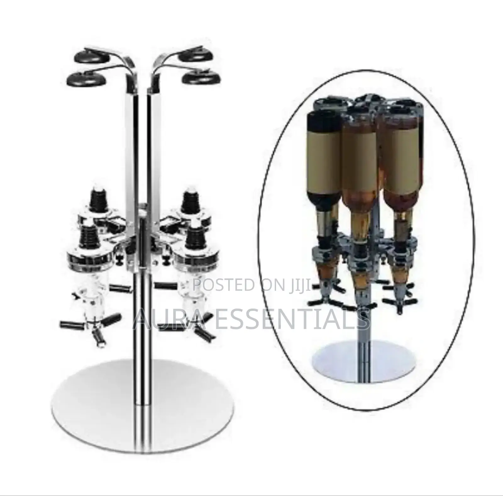 Rotating Bottle Liquor Shot Dispenser Bar Butler
