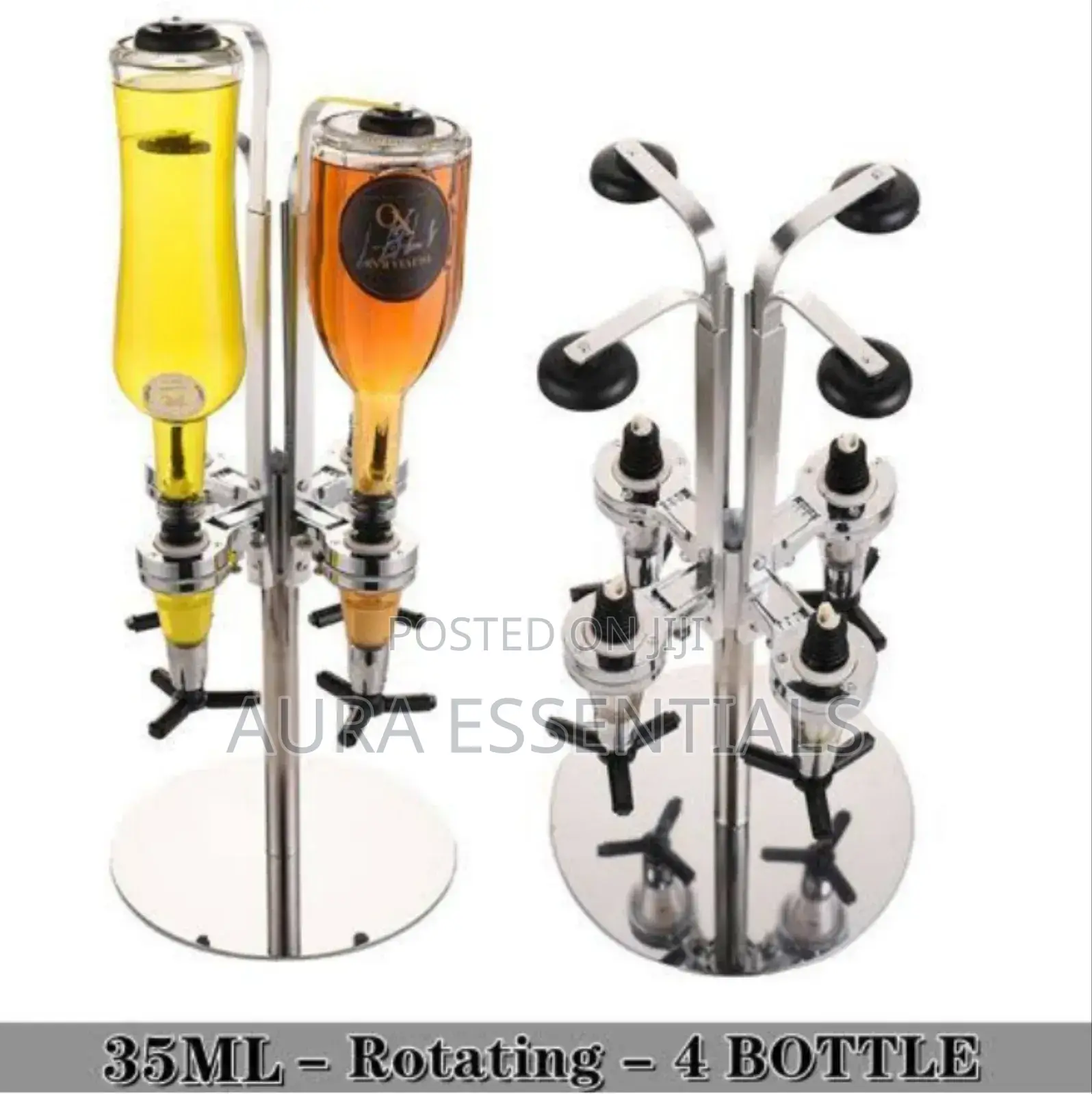 Rotating Bottle Liquor Shot Dispenser Bar Butler