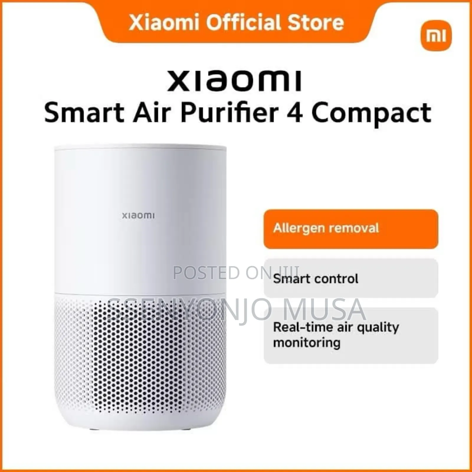 Xiaomi Mi Air Purifier 4 Compact, White, Eu Version