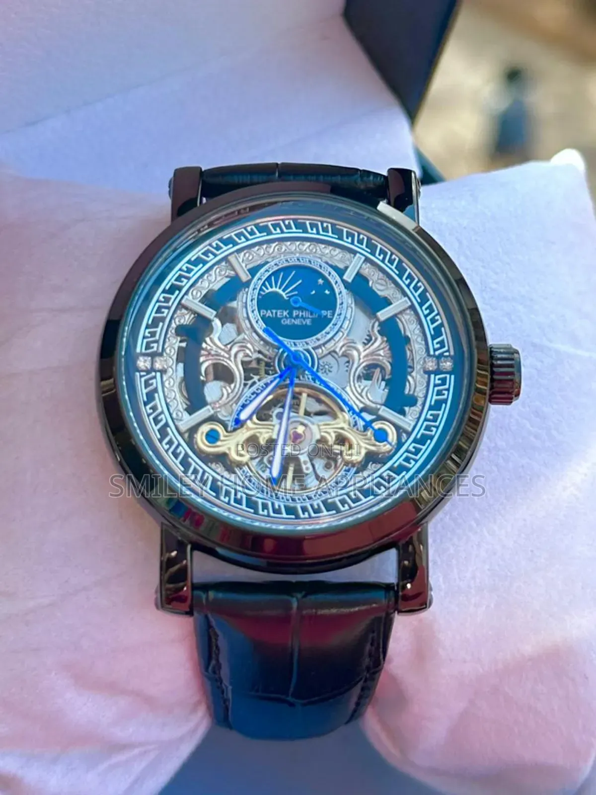 Patek Philippe Geneva Classic Watch Leather Strapped Blue