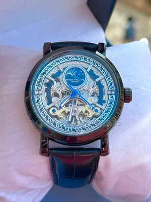 Patek Philippe Geneva Classic Watch Leather Strapped Blue